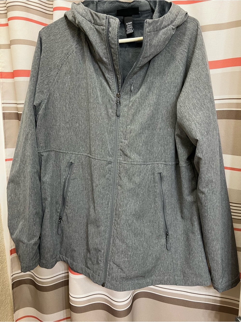 Kirkland Signature Gray Hooded Lightweight Softshell Jacket